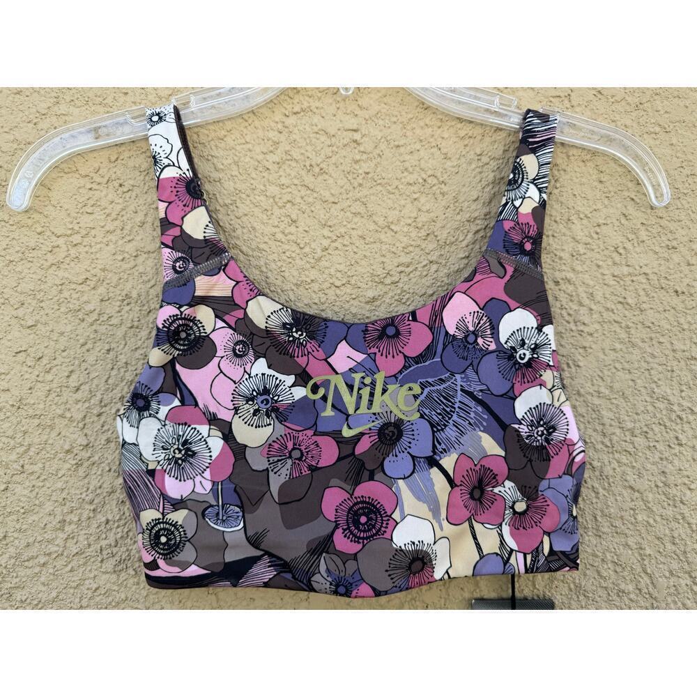 Nike Floral Dri Fit Sports Bra Extra Small - Picture 3 of 10
